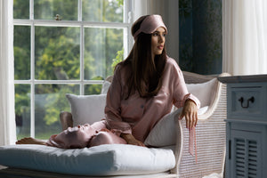 Blush Pink Silk Pyjamas